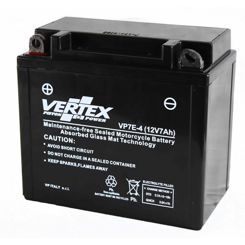 Vertex Gel Battery For Suzuki GT 380 1973 - 1979 code YB7-A 